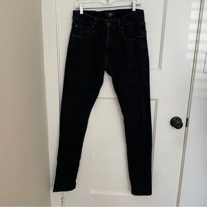 7 FOR ALL MANKIND‎ Black Skinny Jeans, Sz 33